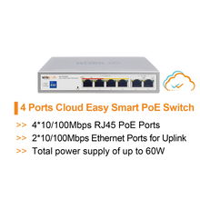 Load image into Gallery viewer, WI-TEK 4 PORTS EASY CLOUD POE SWITCH