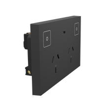 Load image into Gallery viewer, Konec Double Socket Power Point Plastic Black