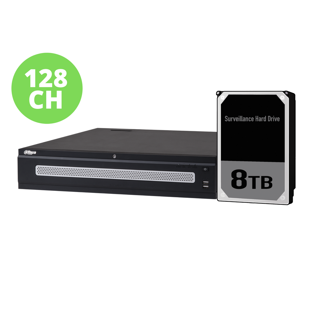 DAHUA 128CH ULTRA NVR WITH 8TB INSTALLED