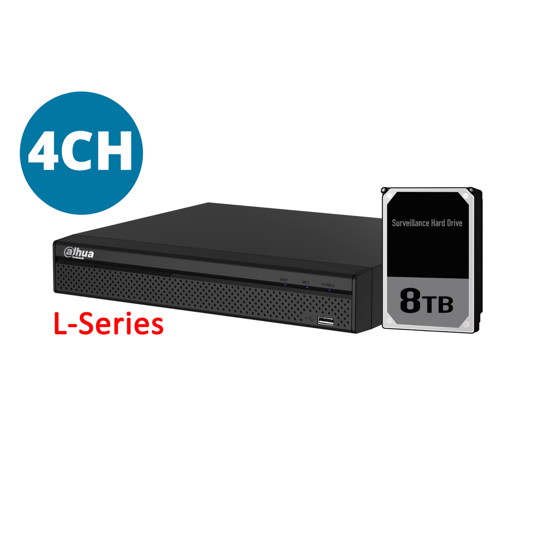 DAHUA 4CH NVR WITH 8TB INSTALLED