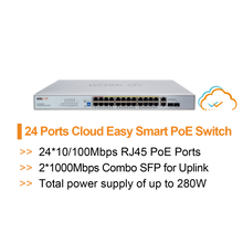 Load image into Gallery viewer, WI-TEK 24 PORTS EASY CLOUD POE SWITCH
