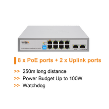 Load image into Gallery viewer, WI-TEK ECONOMIC 8 PORTS POE SWITCH