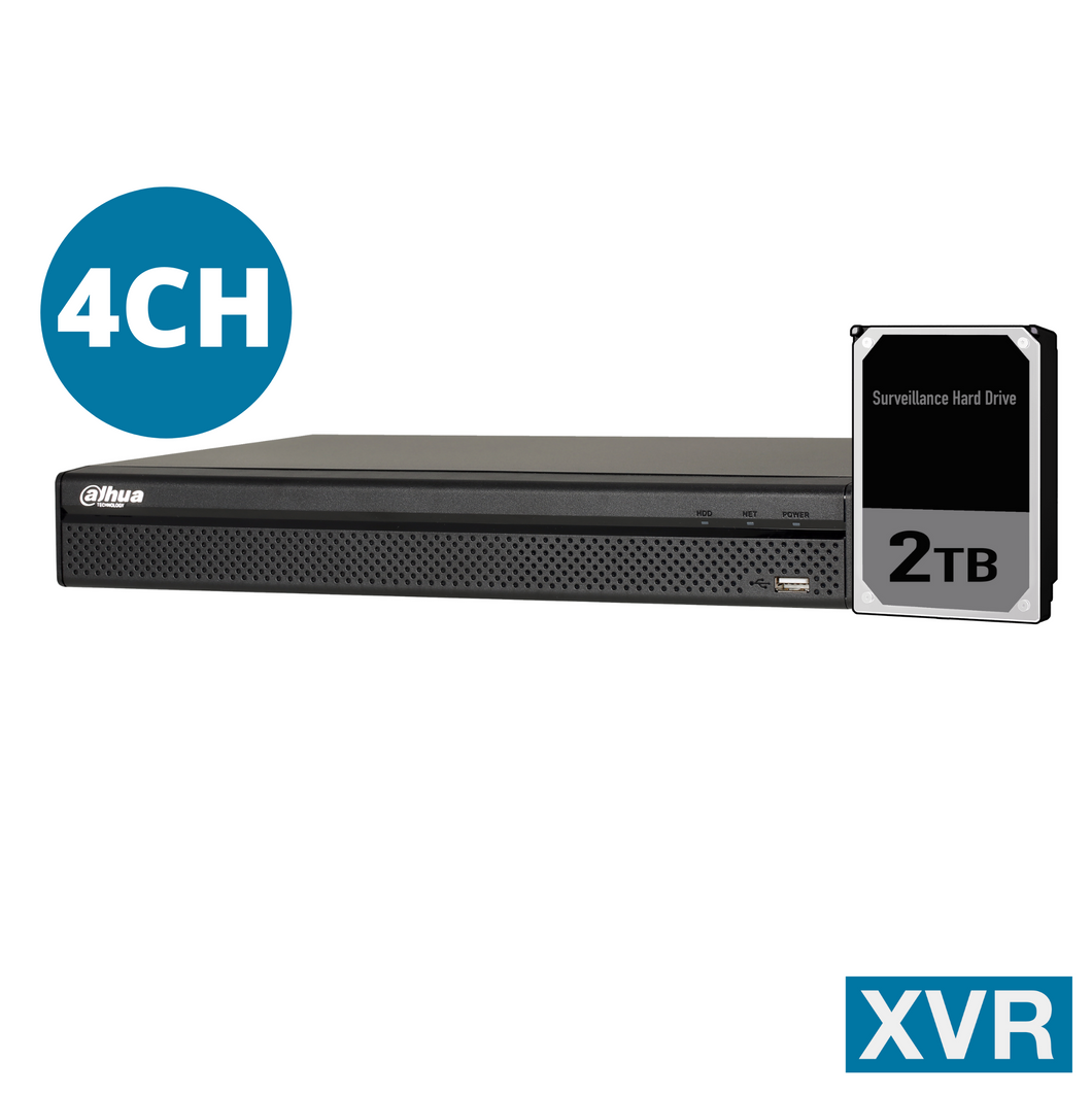DAHUA 4CH XVR WITH 2TB INSTALLED