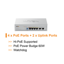 Load image into Gallery viewer, WI-TEK ECONOMIC 4 PORTS POE SWITCH V2