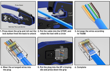 Load image into Gallery viewer, RJ45 NETWORK CRIMP THRU TOOL
