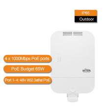 Load image into Gallery viewer, WI-TEK OUTDOOR GIGA 4 PORTS POE SWITCH