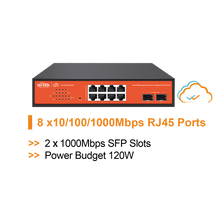 Load image into Gallery viewer, WI-TEK CLOUD EASY SMART 8 PORTS POE SWITCH