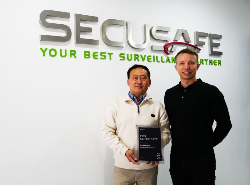 SecuSafe 2024 AJAX Authorized Distributor Certificate