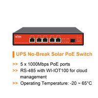 WI-TEK GIGA 5 PORTS UPS SOLAR SWITCH 15A