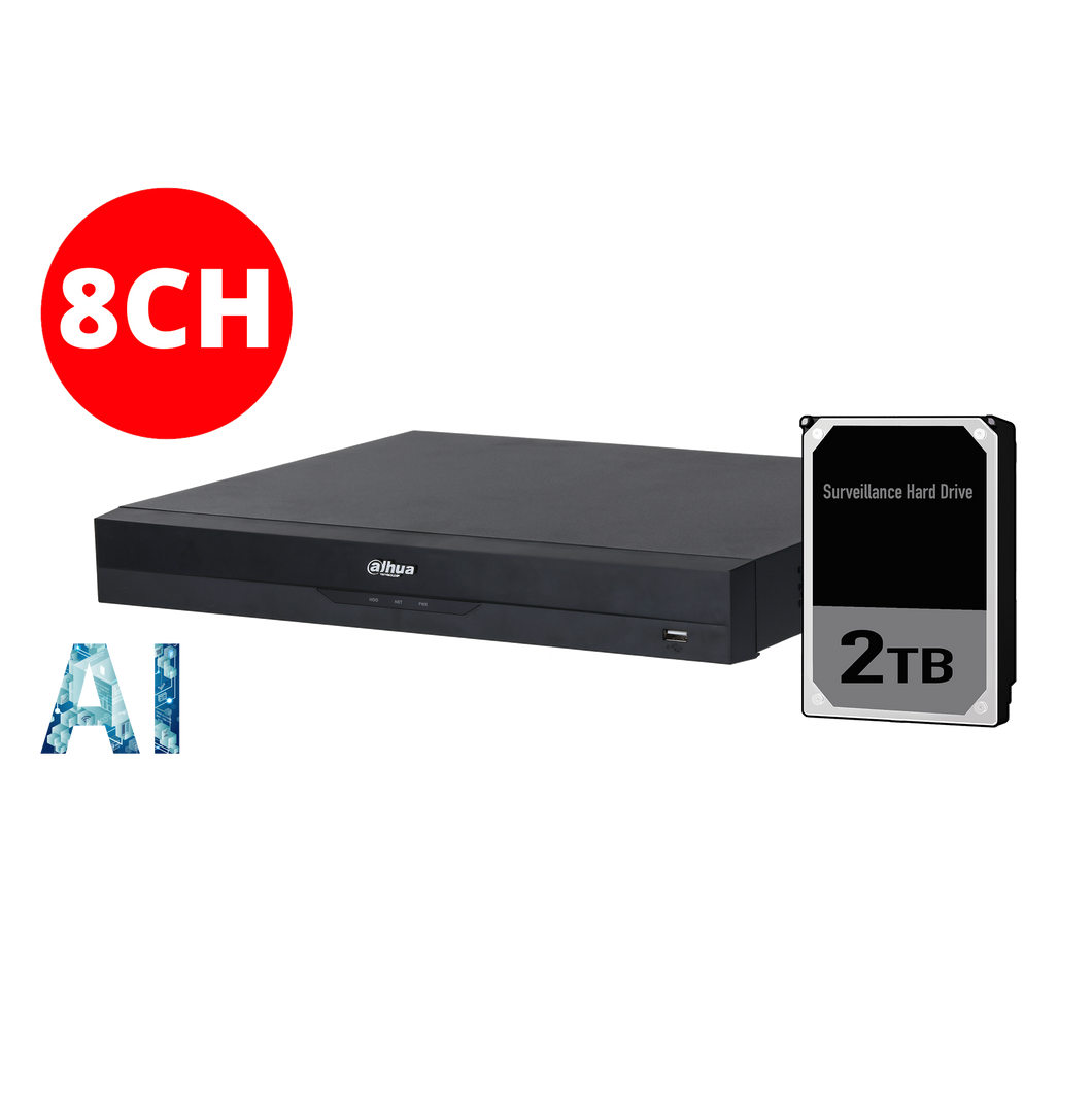 DAHUA 8CH NVR WITH 2TB INSTALLED