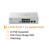 WI-TEK ECONOMIC 8 PORTS POE SWITCH V2