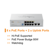 Load image into Gallery viewer, WI-TEK ECONOMIC 8 PORTS POE SWITCH V2
