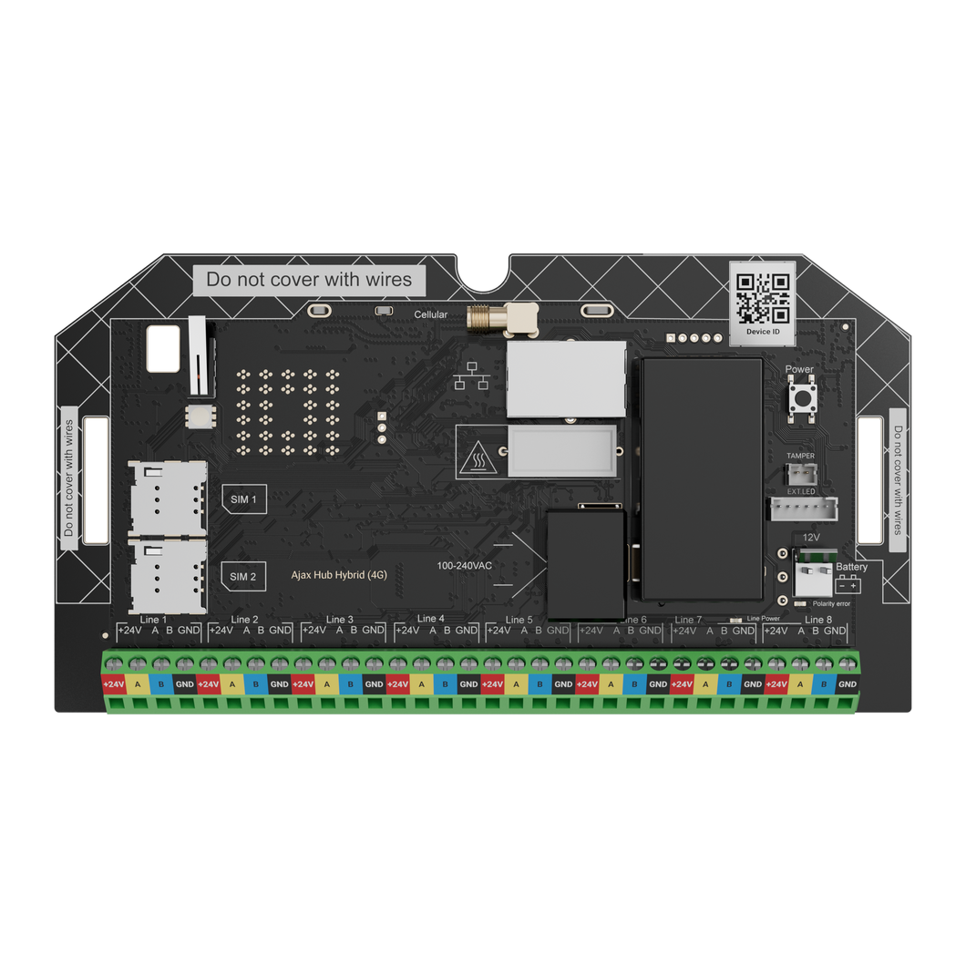 AJAX SUPERIOR FIBRA Hub Hybrid (4G) (without casing)