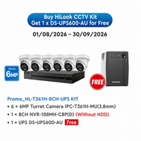 HILOOK 6MP CCTV KIT WITH UPS600