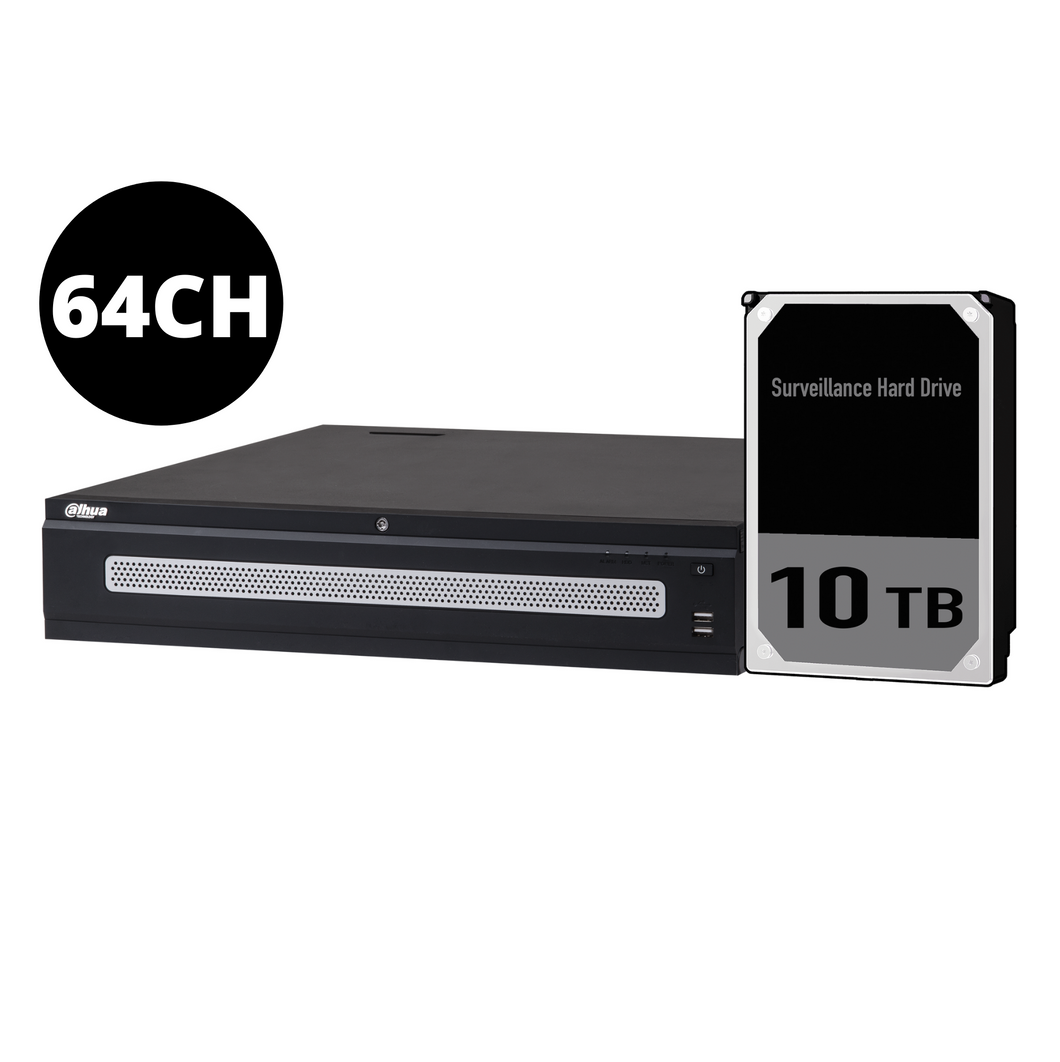 DAHUA 64CH ULTRA NVR WITH 10TB INSTALLED