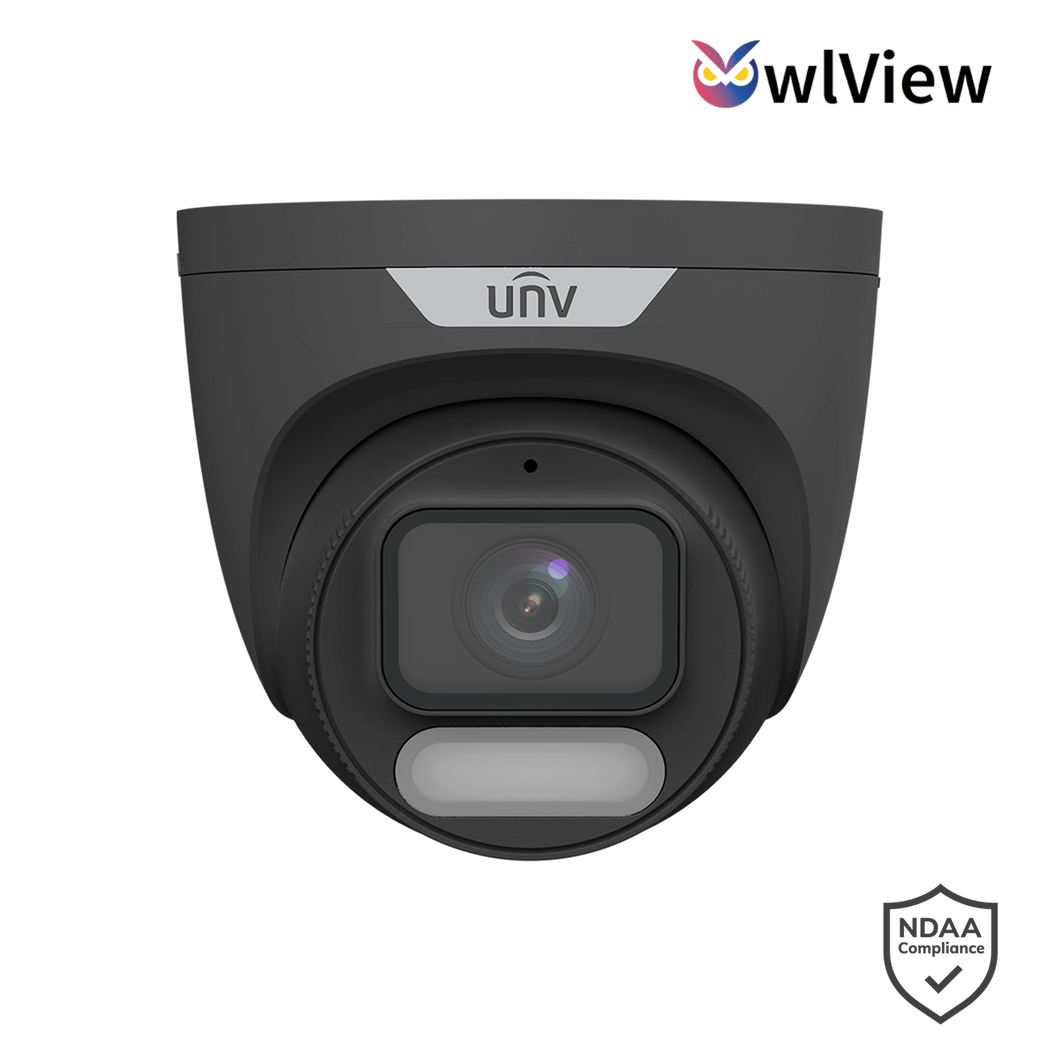 UNV 8MP OWLVIEW TURRET 2.8mm FIXED CAMERA BLACK