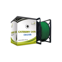 CAT6 FOUR 23AWG TWISTED SOLID COPPER PAIRS-305M PULL BOX (GREEN)