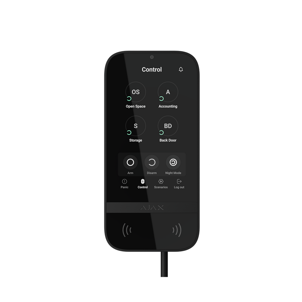 AJAX FIBRA KEYPAD TOUCHSCREEN BLACK
