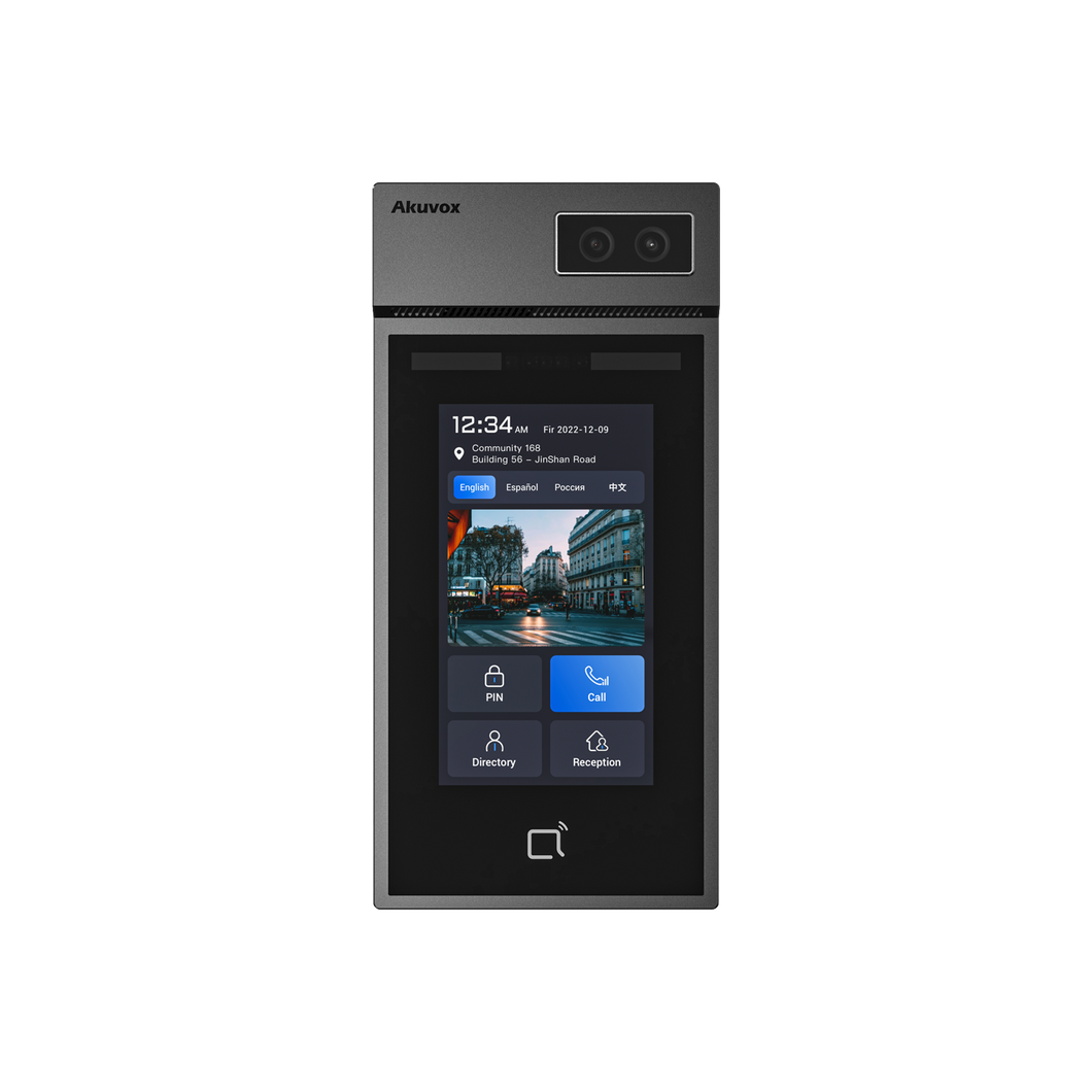 AKUVOX FACIAL RECOGNITION DOOR STATION WITH OPTIONS FOR EXPANSION MODULES