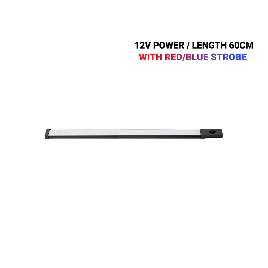 NIGHT SABRE 12V 60CM SECURITY LIGHT WITH STROBE ALARM BLACK