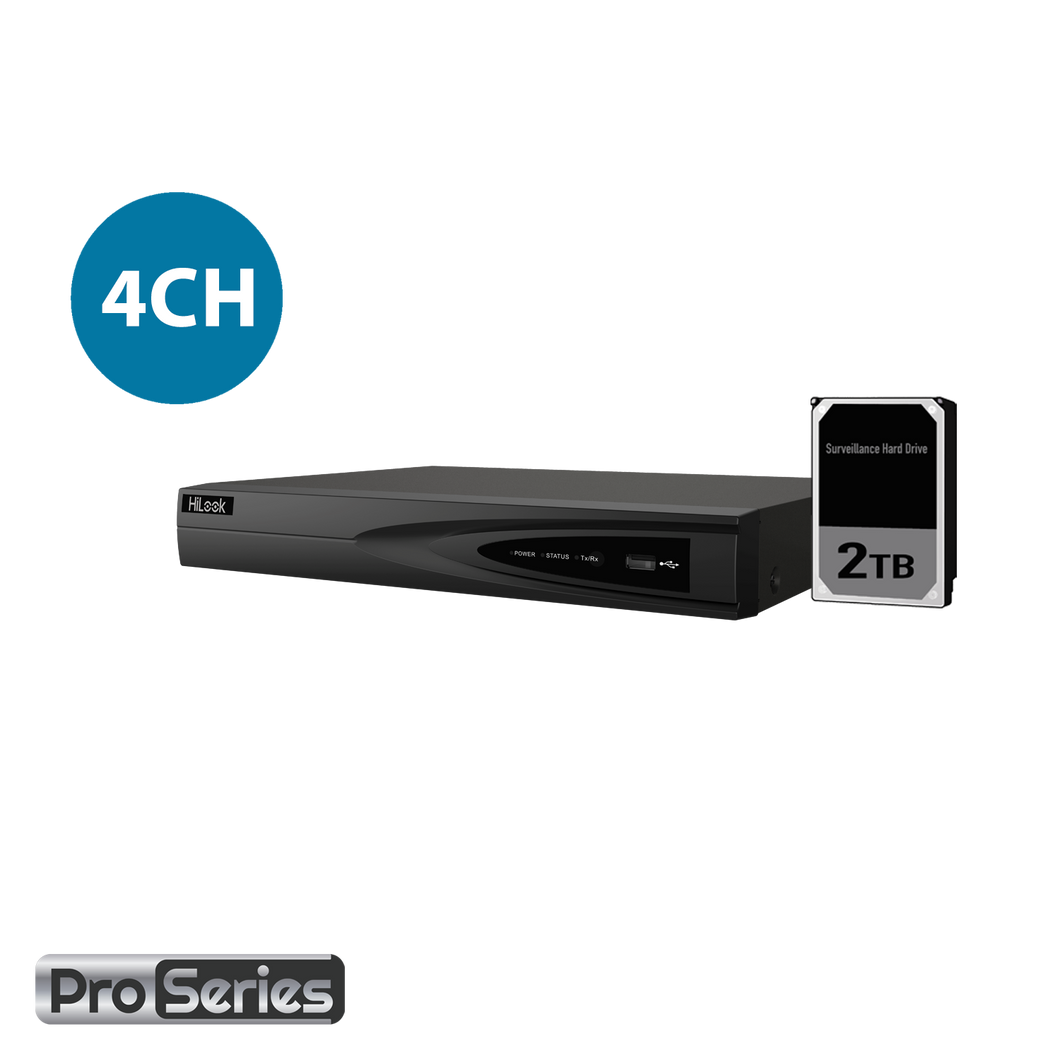 HILOOK 4CH NVR WITH 2TB HDD