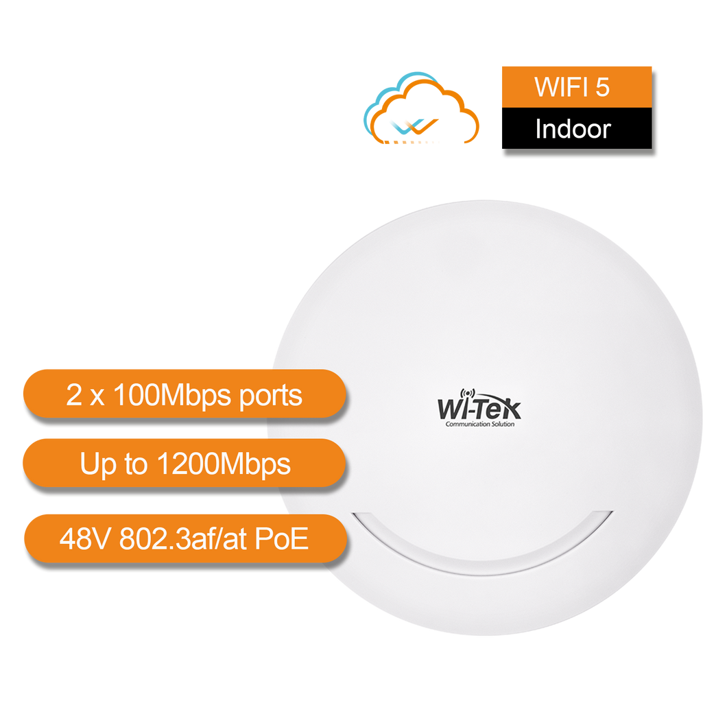 WI-TEK WI-FI 4/5 CEILING MOUNT ACCESS POINT