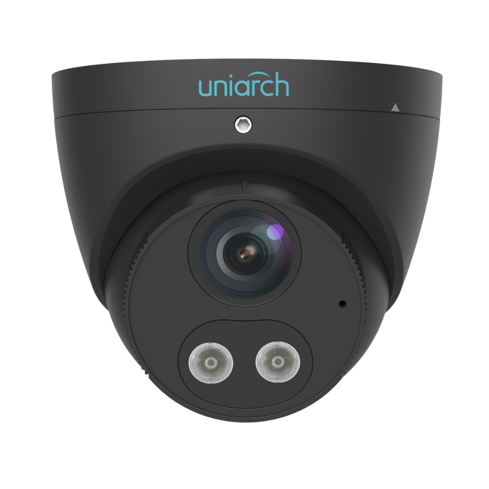 UNIARCH 5MP HD INTELLIGENT LIGHT AND AUDIBLE WARNING FIXED EYEBALL NETWORK CAMERA BLACK