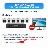 UNV OWLVIEW CCTV KIT WITH FREE MONITOR