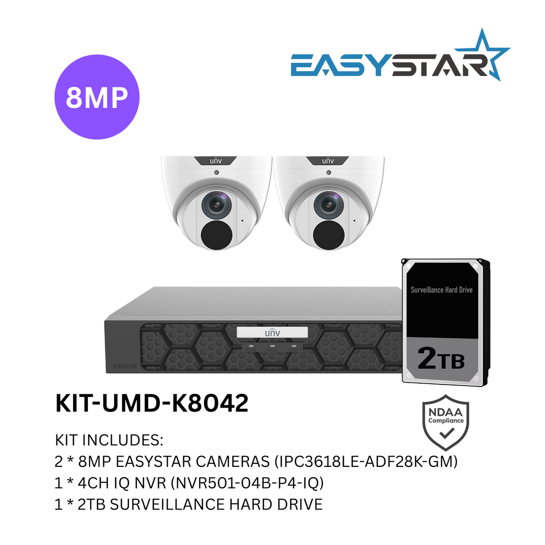 UNV 8MP 4CH UMD KIT