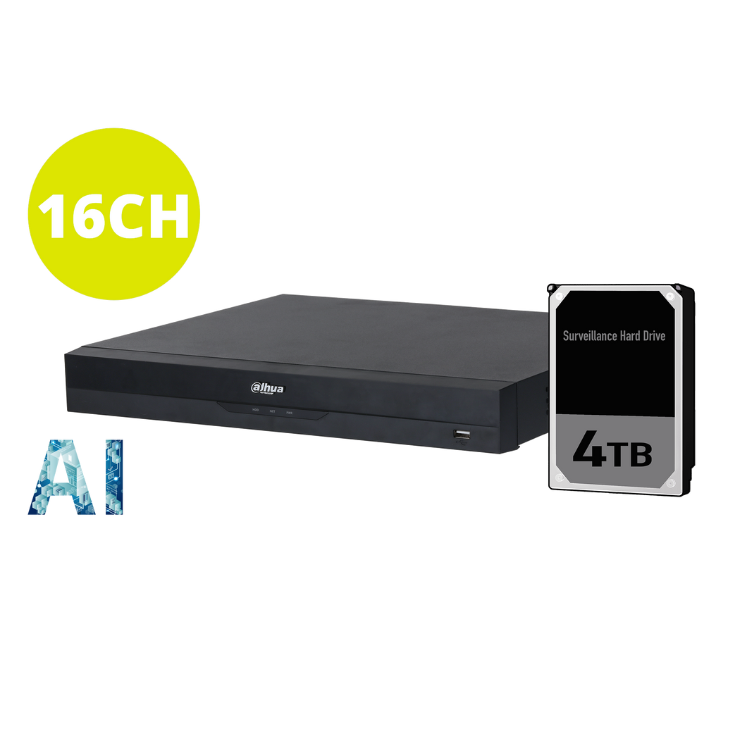DAHUA 16CH NVR WITH 4TB INSTALLED
