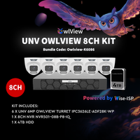 UNV OWLVIEW 6MP 8CH WITH 6 CAMERAS KIT