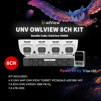 UNV OWLVIEW 6MP 8CH WITH 4 CAMERAS KIT
