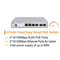 WI-TEK 4 PORTS EASY CLOUD POE SWITCH