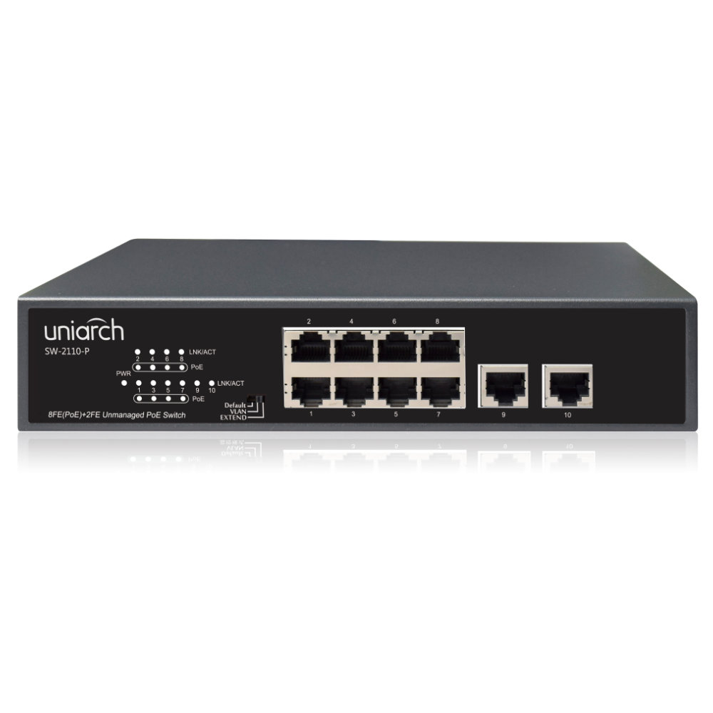 UNIARCH 10-PORT POE SWITCH