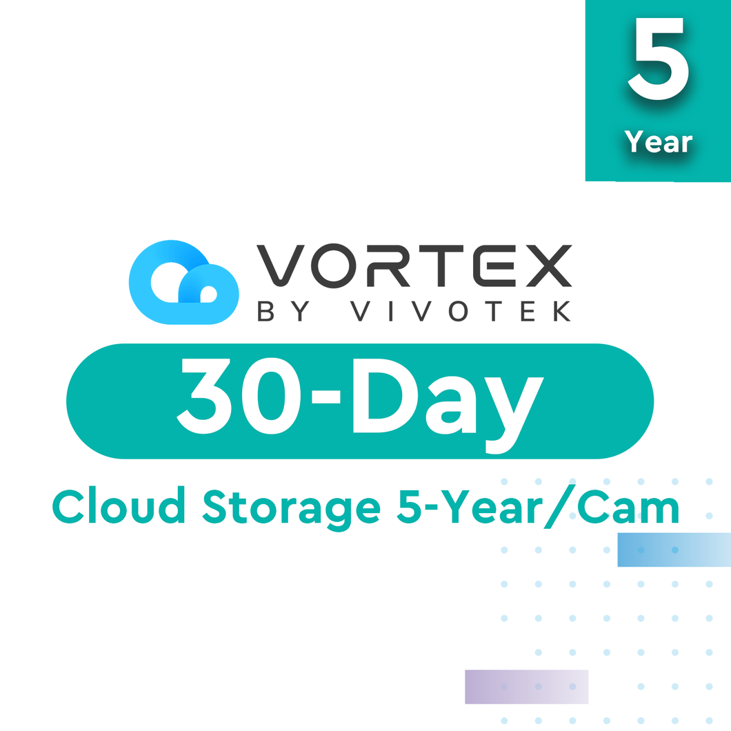 VORTEX 30-D CLOUD STORAGE 5-YEAR