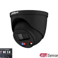 DAHUA 6MP TIOC 2.0 ACTIVE DETERRENCE TURRET FIXED CAMERA BLACK