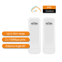 WI-TEK 5KM OUTDOOR 100MBPS WIRELESS POINT-TO-POINT CPE KIT
