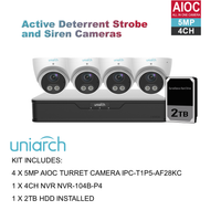 UNIARCH 5MP 4CH AIOC WITH 4*AIOC CAMERAS