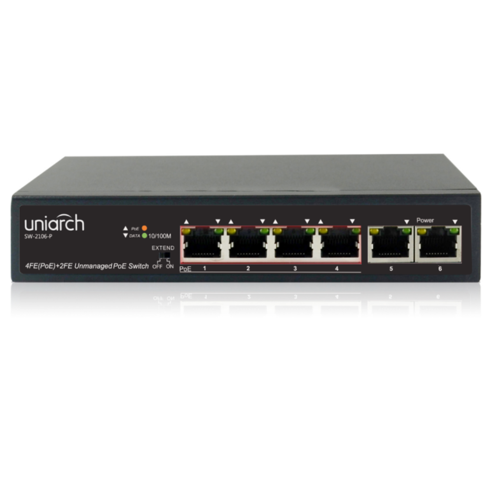 UNIARCH 6-PORT POE SWITCH