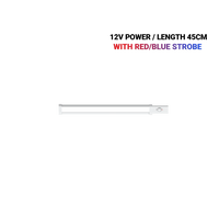 NIGHT SABRE 12V 45CM SECURITY LIGHT WITH STROBE ALARM WHITE