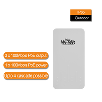 WI-TEK 3POE OUTPUT 1POE INPUT POE EXTENDER