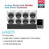 UNIARCH 5MP 8CH AIOC WITH 8*AIOC CAMERAS