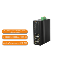 WI-TEK INDUSTRIAL MANAGED 8 PORTS POE SWITCH