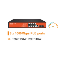 WI-TEK GIGA CLOUD MANAGED 8 PORTS POE SWITCH