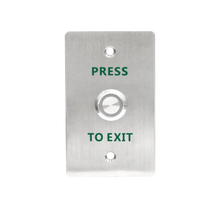 Load image into Gallery viewer, Akuvox Blue LED Mechanica Exit Buttonl Silver
