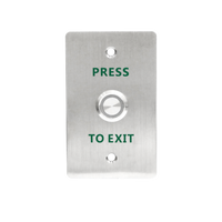 Akuvox Blue LED Mechanica Exit Buttonl Silver
