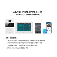 AKUVOX 2-WIRE INTERCOM KIT(R20A-2/C313W-2 White)