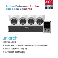 UNIARCH 5MP 8CH AIOC WITH 4*AIOC CAMERAS