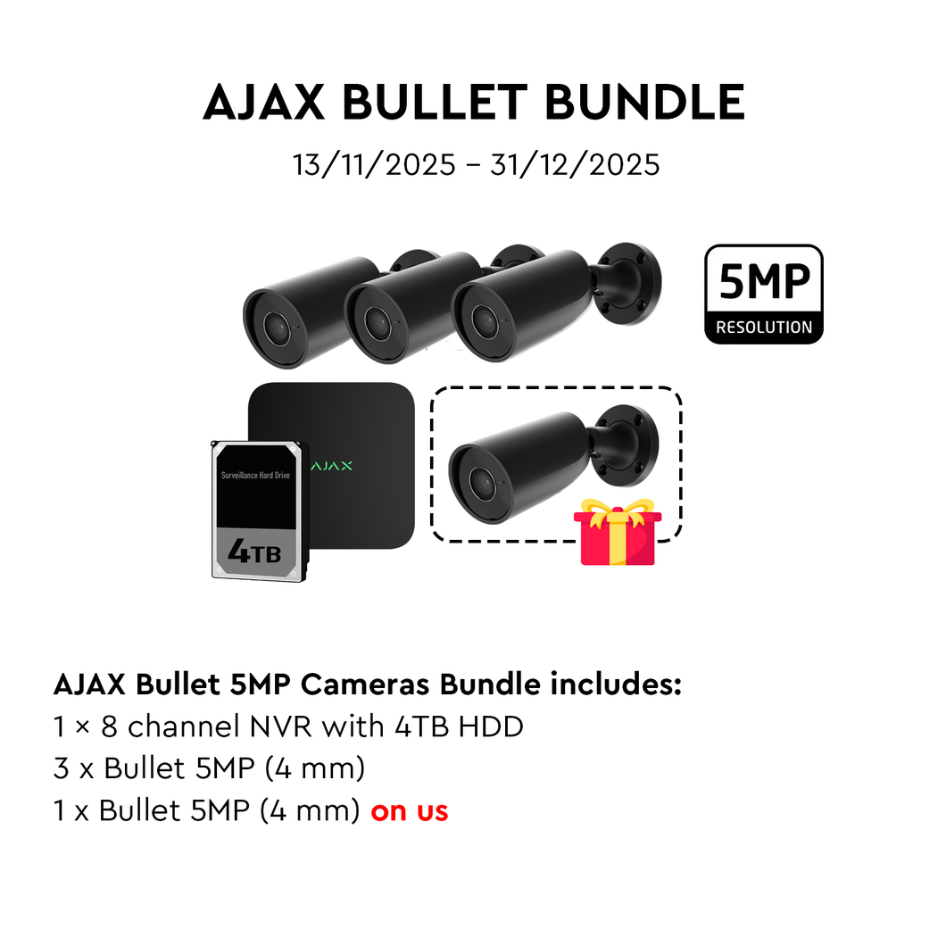 AJAX 8CH NVR 4MM 5MP Bullet Black Kit