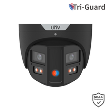 Load image into Gallery viewer, UNV 8MP TURRET Triguard DOUBLE LIGHT CAMERA BLACK
